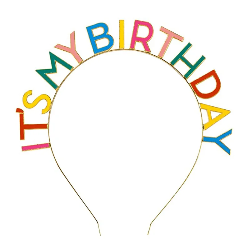 Es ist mein Geburtstag, buntes Haarband, alles Gute zum Geburtstag, Party-Dekoration, Haarschmuck