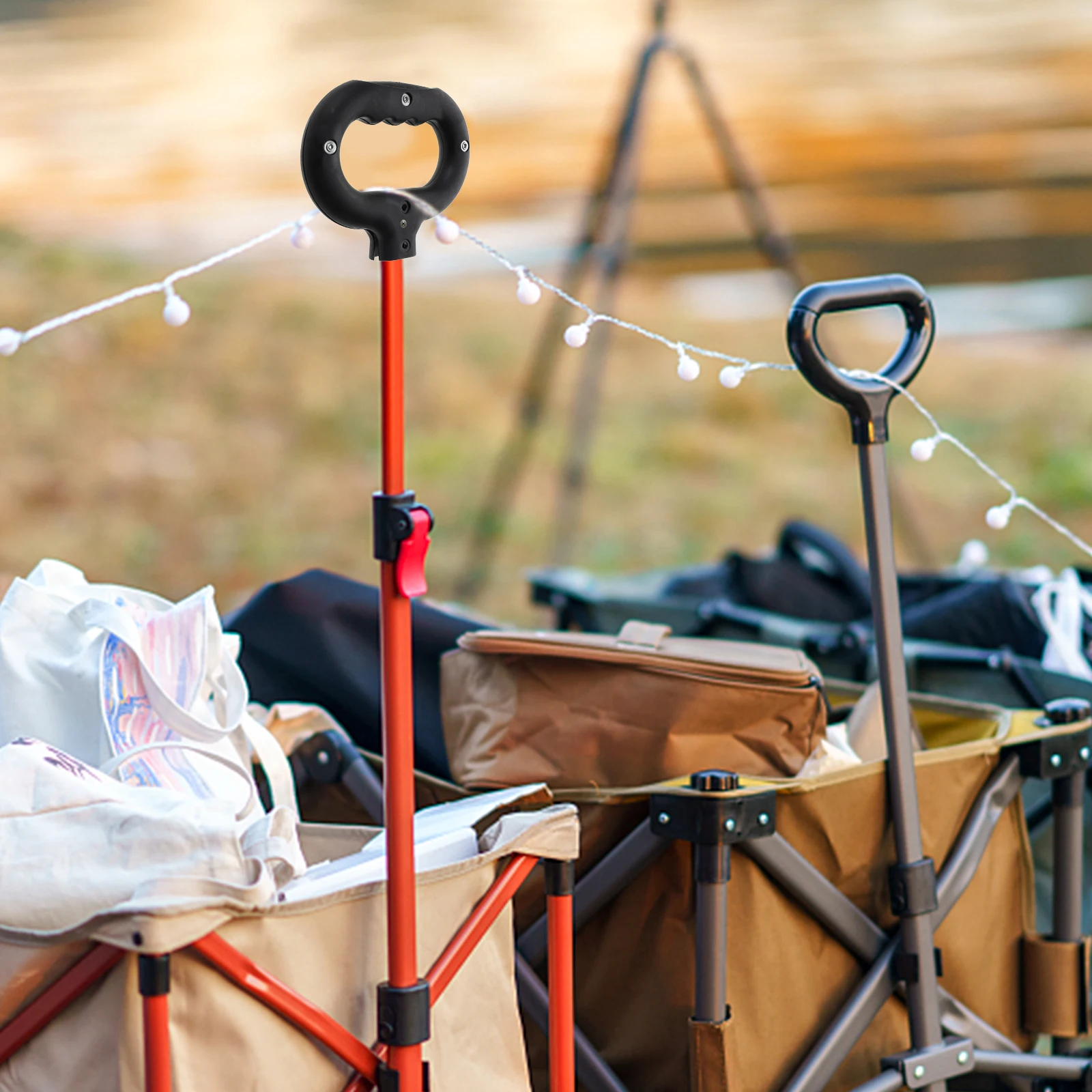 

1 комплект, сменная тележка, регулируемая пластиковая ручка для кемпинговой тележки, прочная прочная ручка, тележка, совместимая с уличным снаряжением