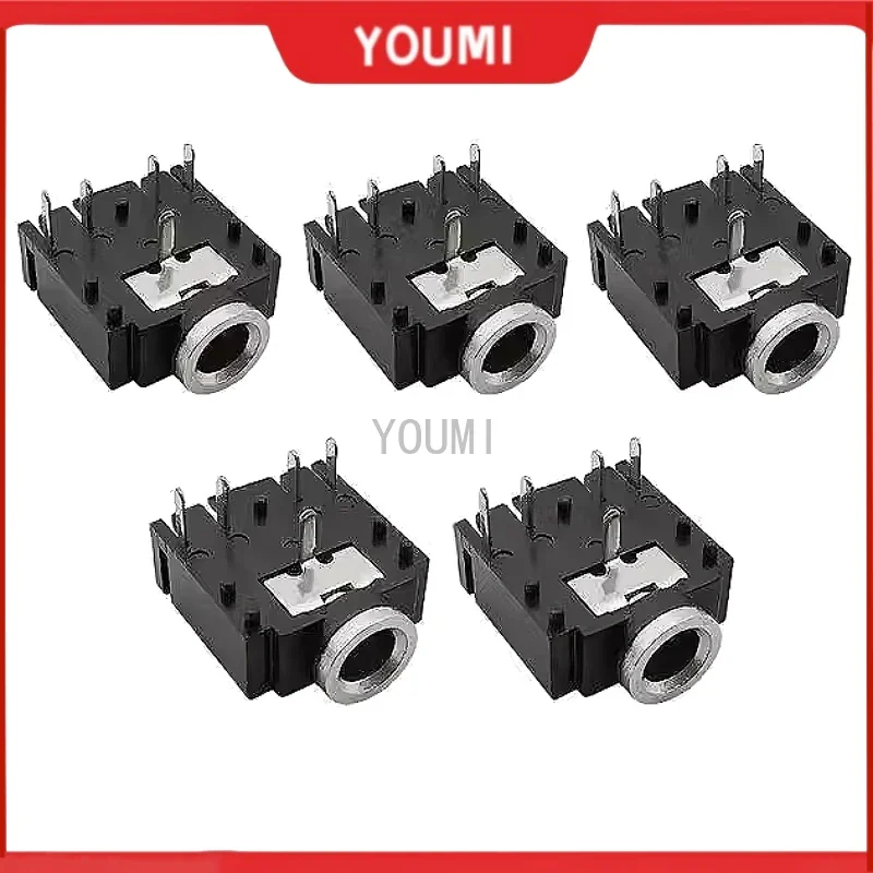 10Pcs PJ-307 3.5mm Headphone Stereo Jack Socket 3.5 Audio Earphone Jack Connector 3F07 PJ307