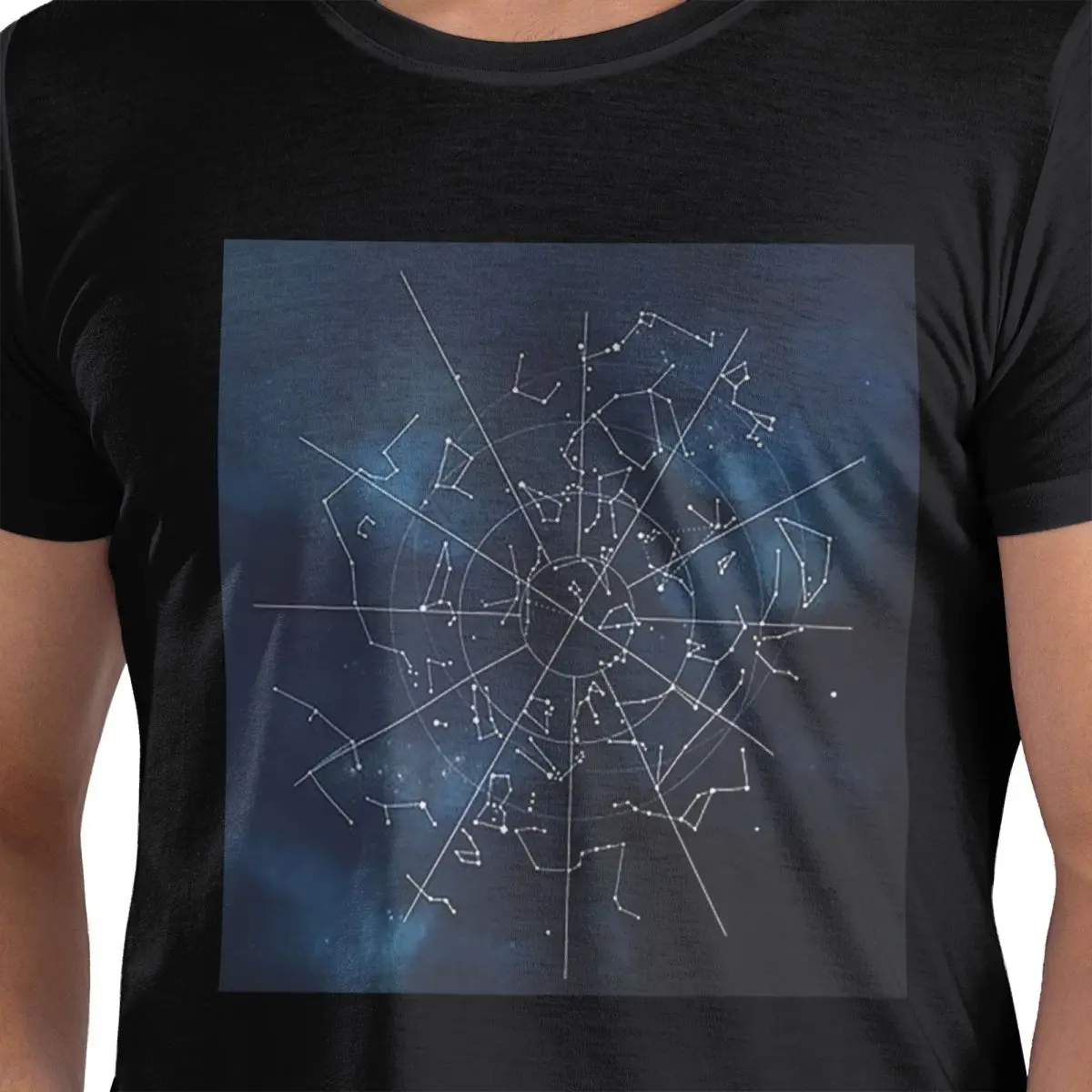 

Футболка Zodiac Constellations Space (14) из 100% хлопка, мужские футболки большого размера, мужские футболки с круглым вырезом и коротким рукавом, S-6XL
