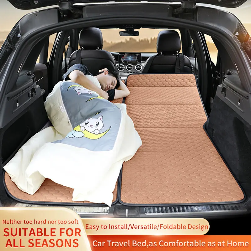 

1Pc Simple Plush Car Mattress, Foldable, Comfortable and Safe, Easy to Install, Convenient to Store