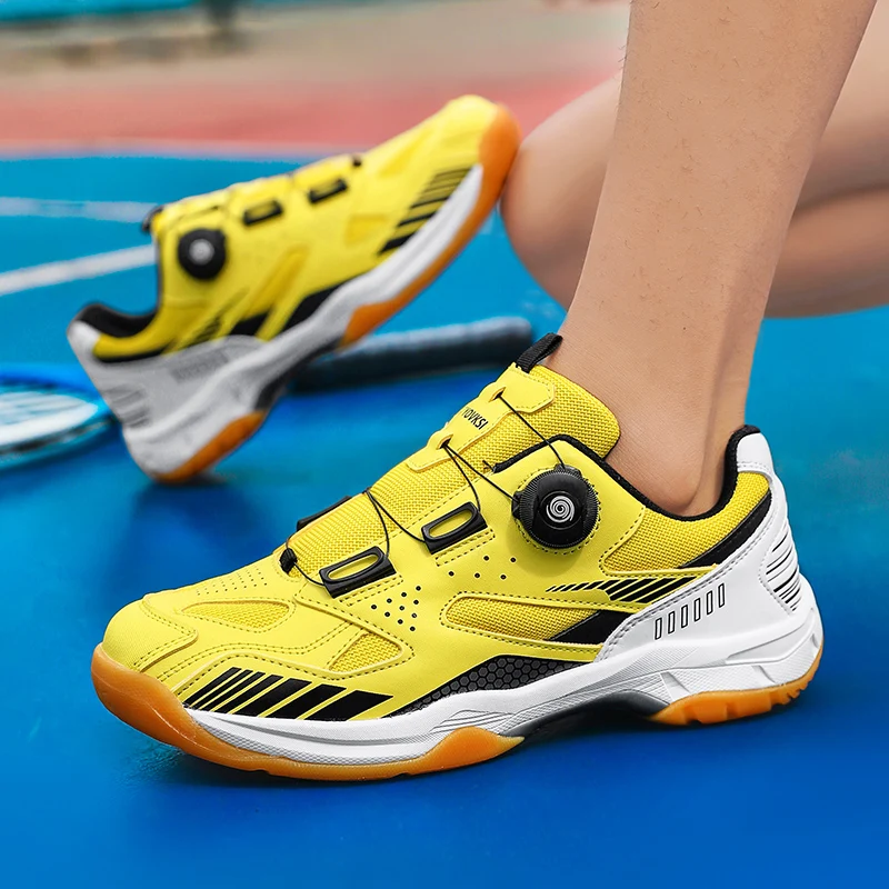 

2025Professional Badminton Shoes for Men and Women Anti-Slip Table Tennis Sneakers Blue Outdoor Gym Tennis Trainers