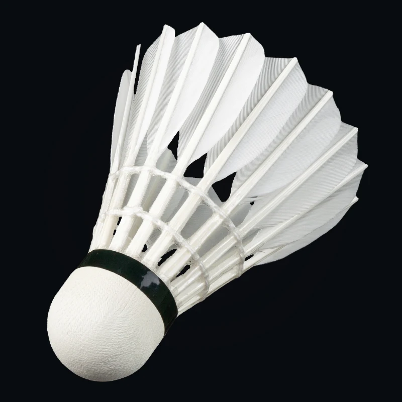 High Quality Professional Competition Training Duck Feather Badminton Shuttles Durable Cork Head for Players