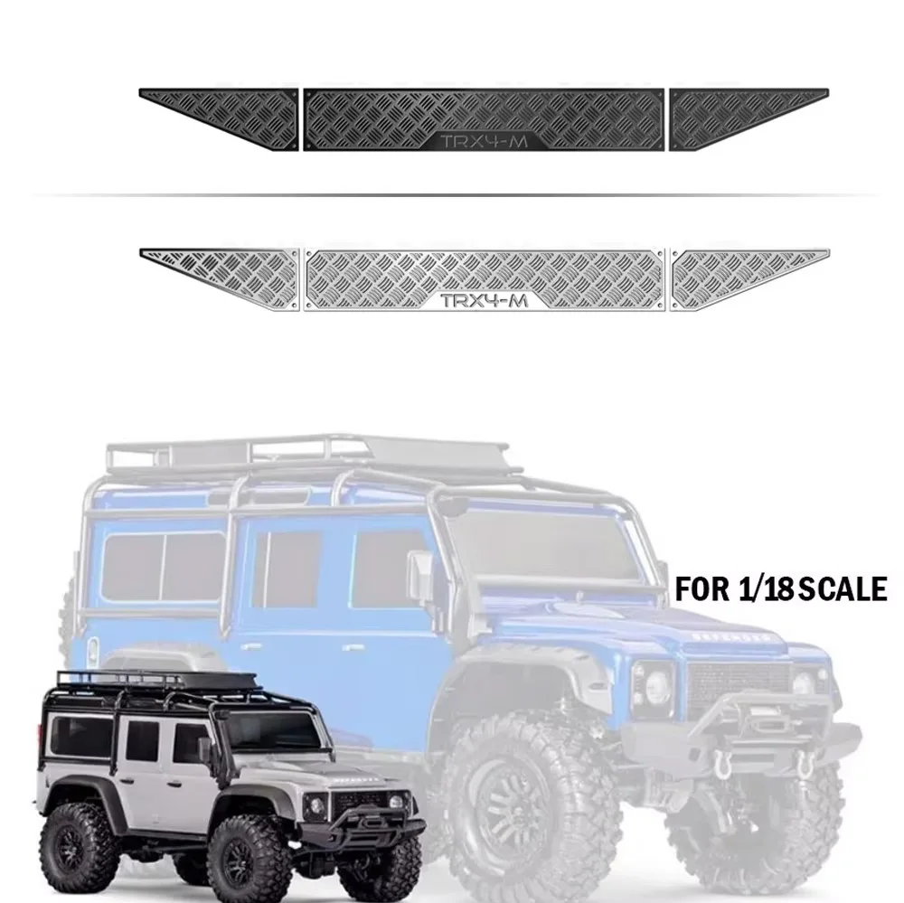 

For 1/18 Traxxas Trx-4m Defender Trx4m Rear Bumper Anti Slide Decorative Sheet/stainless Steel Car Shell Metal Protective Sheet