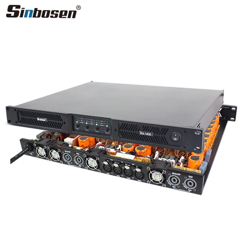 

Stage Sound Standard 4 Channel 1U Class D Digital Audio K4-1400 Stereo Pa High Power Mf Linear Array Public Address Amplifier