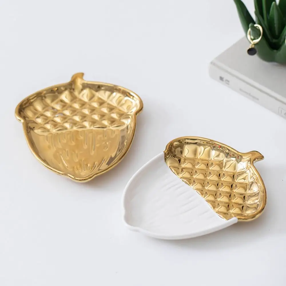 

Керамический поднос в форме сосновой шишки, креативный изысканный поднос для хранения, портативная многофункциональная тарелка для демонстрации ювелирных изделий, торт