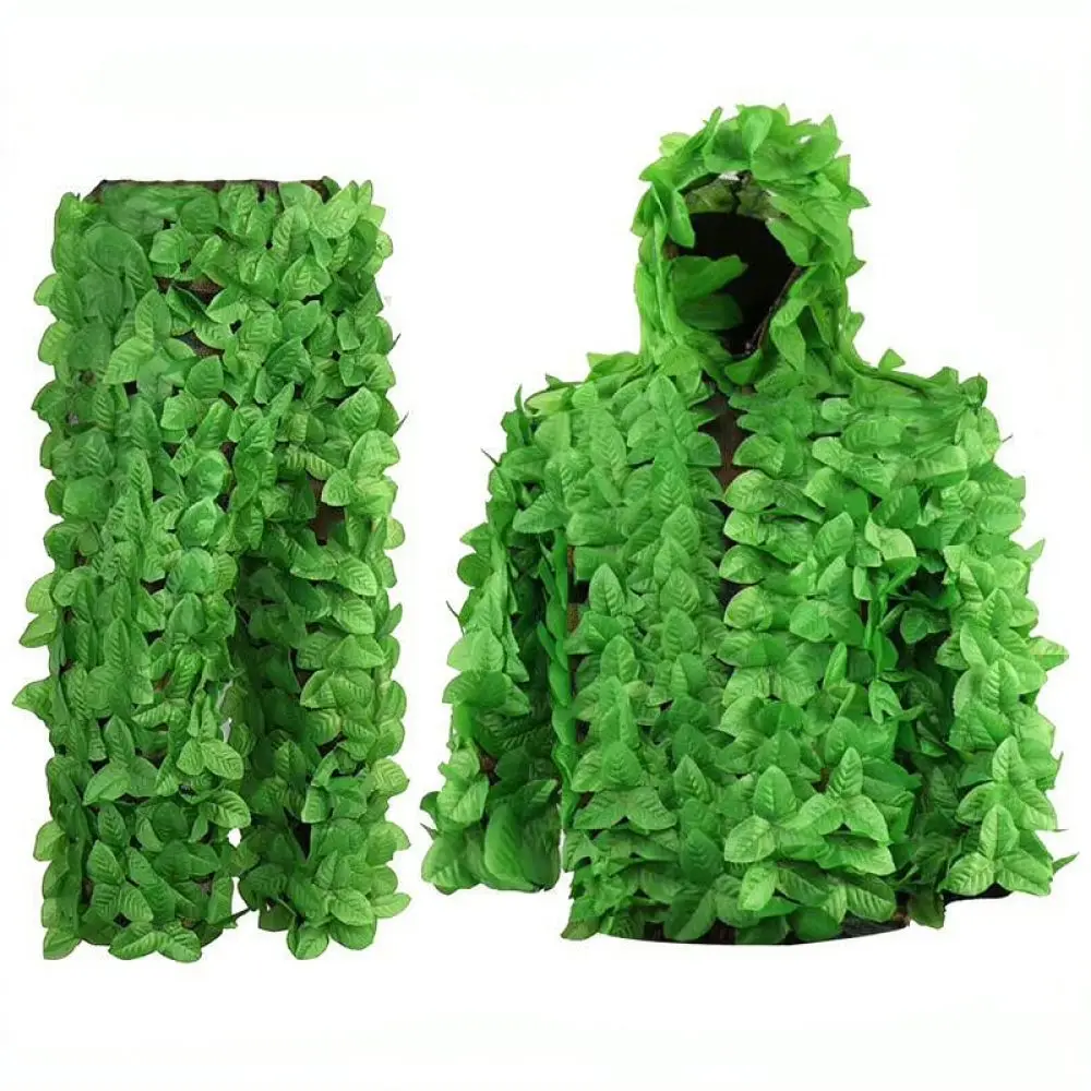 Realistic 3D Bionic Leaf Camouflage Ghillie Suit Tactical Hunting Apparel Lightweight Breathable Outfit For Outdoor Exploration