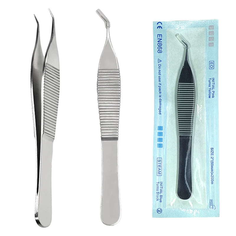 

Stainless Steel FUE Hair Transplant Tweezer Elbow Implant Forceps Hair Implanting Clamp Tool