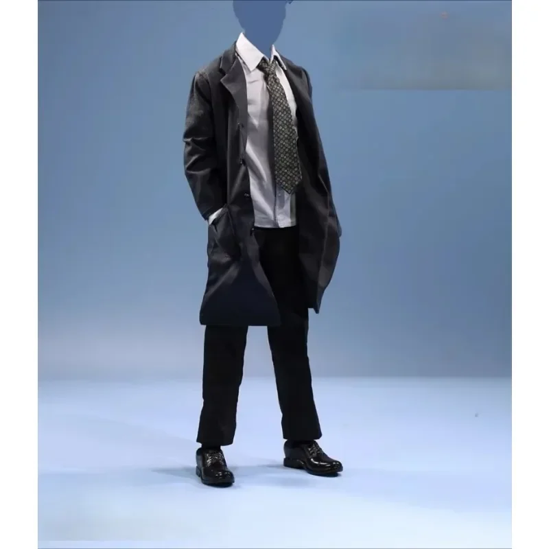 

1/6 Scale Male Soldier Long Windbreaker Coat Shirt Tie Trousers Set Four Colors Clothes Model for 12'' Action Figures Body Doll