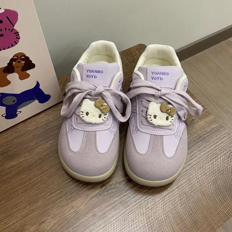 

Sanrio Hello Kittye Girls' Summer Breathable Canvas Shoes Cute Cartoon Versatile Casual Board Shoes Friend's Holiday Gift