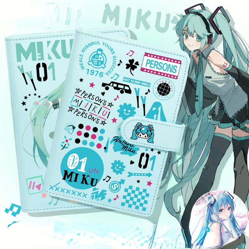 

19cm Anime Hatsune Miku Kawaii Notebook Cute Student Hand Account Sticker Message Children Diary Book Paintbook Message Book Toy