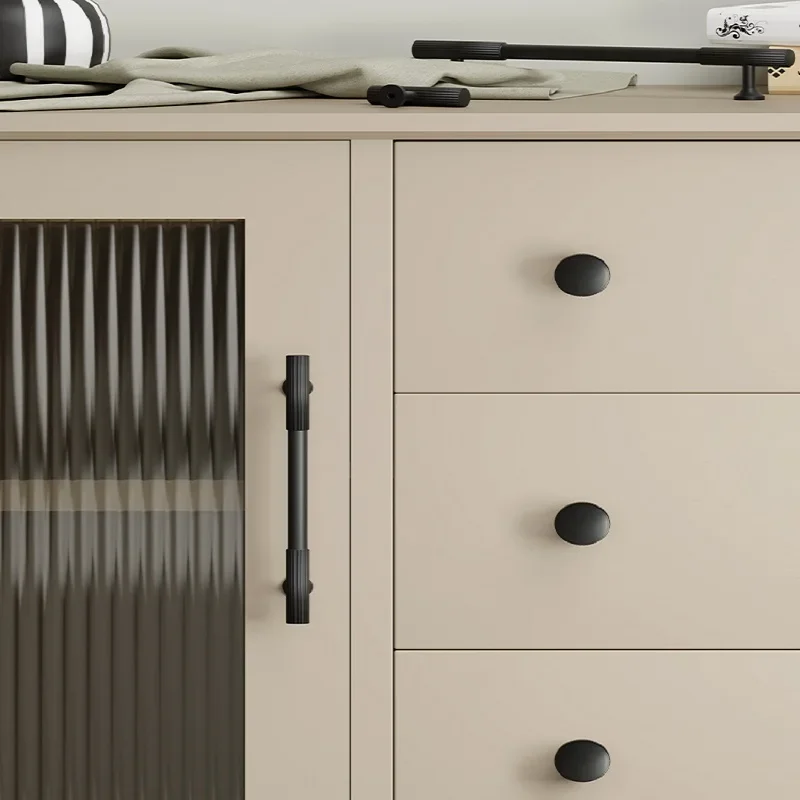 Light Luxury Modern Surface Mounted Brass Solid Handle Single Hole Vertical Pattern Rolled Flower Clothes Cabinet Drawer Handle