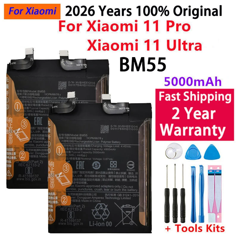 Original Battery For Xiaomi Mi 8 9 10 11 11i 11T Ultra SE Lite 5G Batteries BM55 BM58 BM59 BM3L BM3M BM4F BM4N BM4X BM4Y BP42 image 3