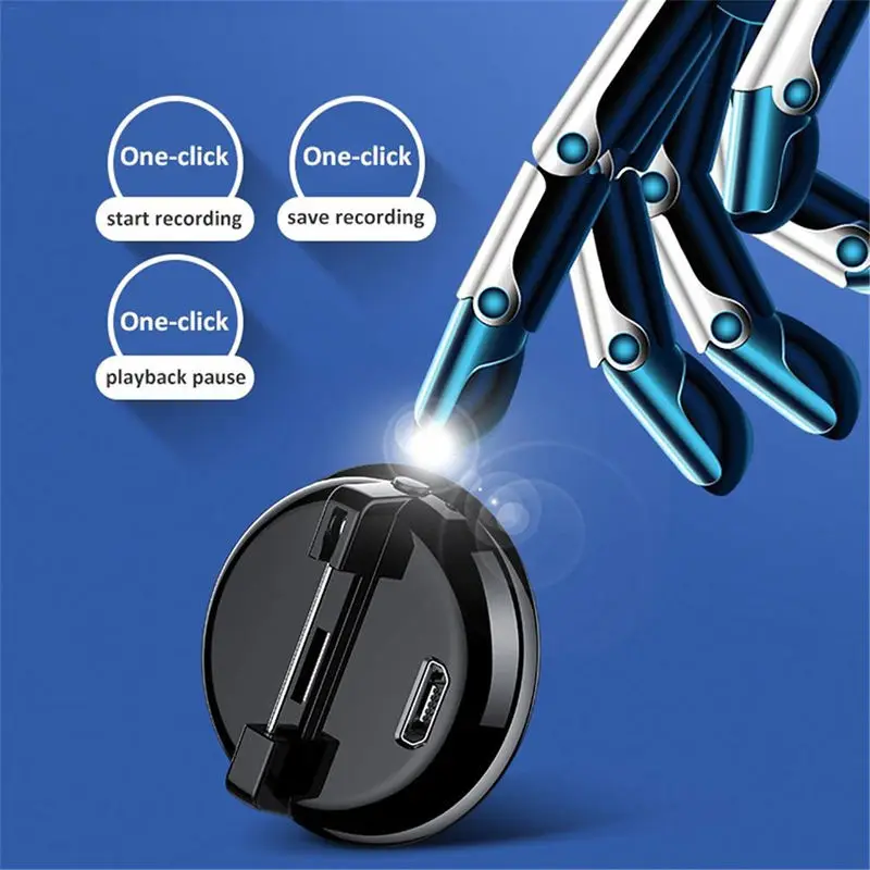 

Mini Digital Voice Recorder JNN Q3 192KBPS HD Recording Auto Power-Off Save Wearable Badge Design for Lawyer Journalist, Student