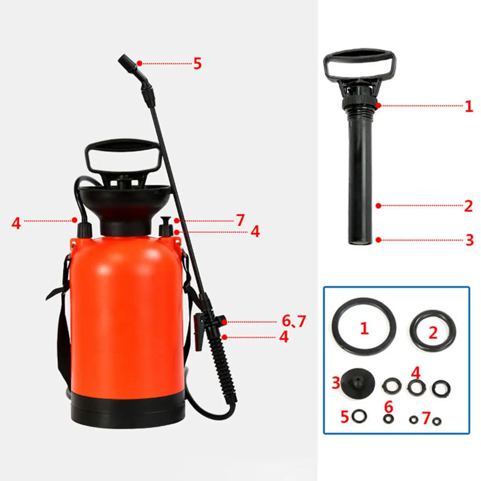 Rubber Sealing Rings Rubber Gasket Replacement Devices Sturdy Easy to Install O Ring for Outdoor 3L/5L/8L Knapsack