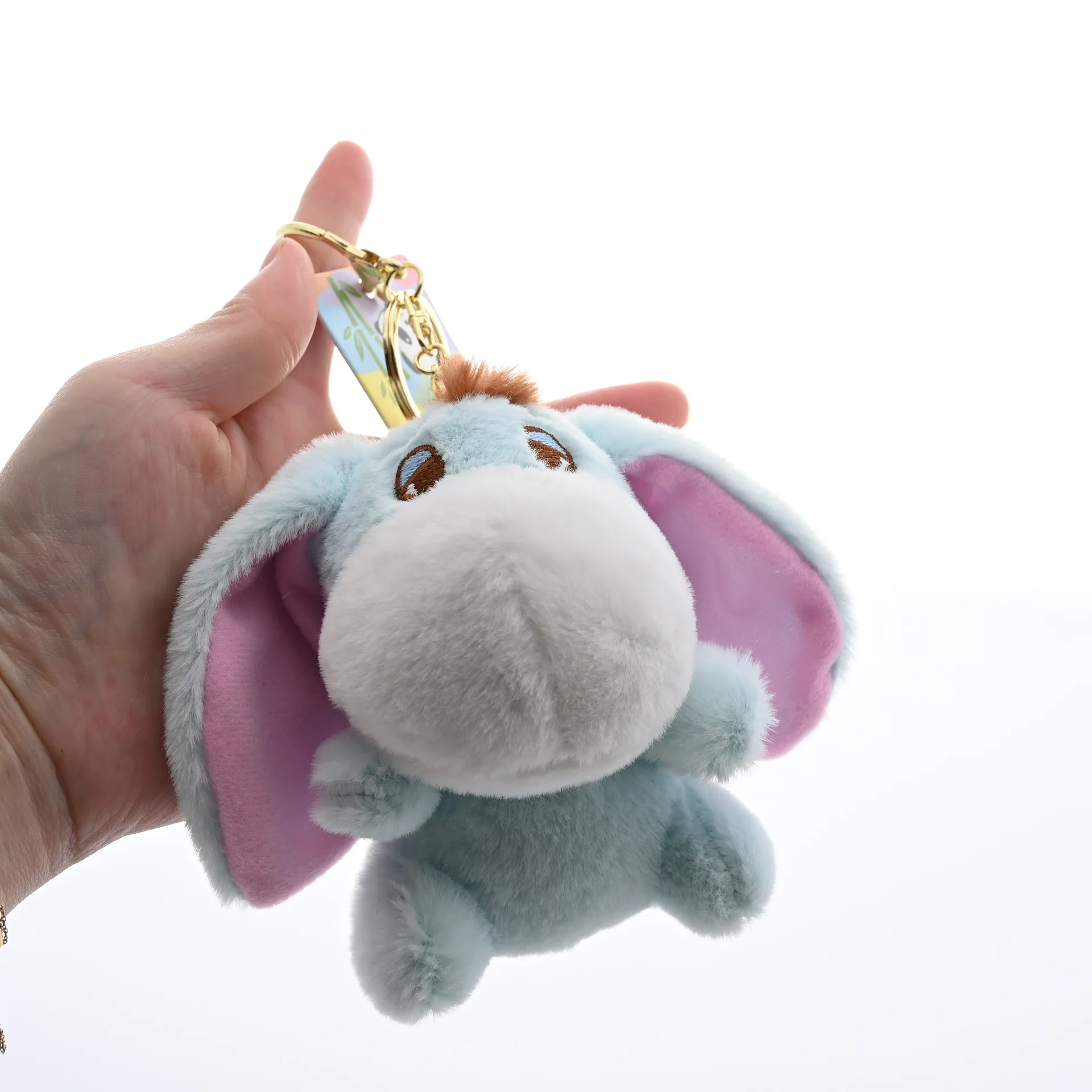 Chubby Cute Simulation Long Ears Small Donkey Plush Doll Keychain Pendant Cartoon Chubby Donkey Plush Schoolbag Pendant Gifts