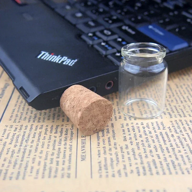 10pcs/lot USB 2.0 Glass Drift Bottle with Cork Flash Drive Stick Pendrive 4GB 8GB 16GB 32GB 64GB 128GB Wedding Gift