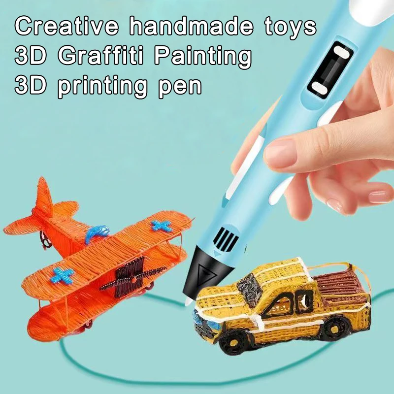 

Electronic 3D printing pen with PLA consumables, high-temperature 3D graffiti tool, intelligent toy, Christmas and birthday gift