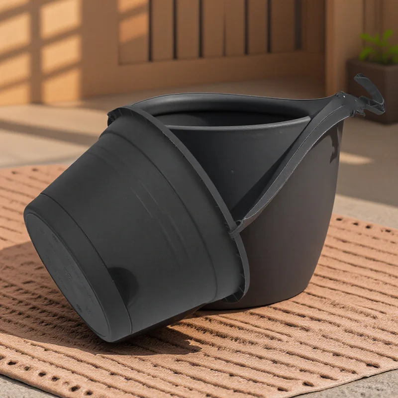 

1 шт., подвесной цветочный горшок, темно-серый пластиковый креативный прочный домашний балконный горшок для растений, декоративный подвесной цветочный горшок, декор горшка для растений