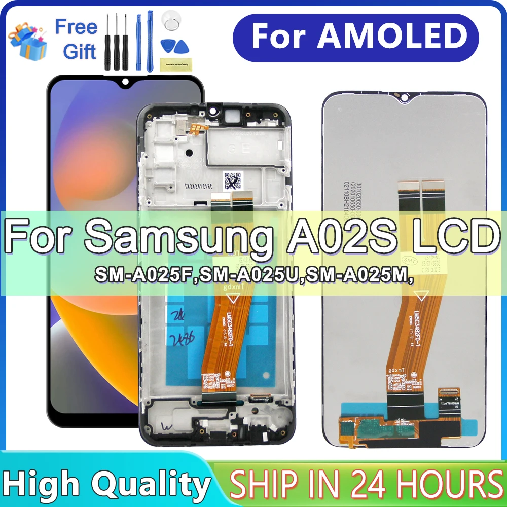 

AMOLED Screen For Samsung A02S A025 LCD Display Touch Screen Digitizer Replacement For Samsung A025F A025G SM-A025F Display