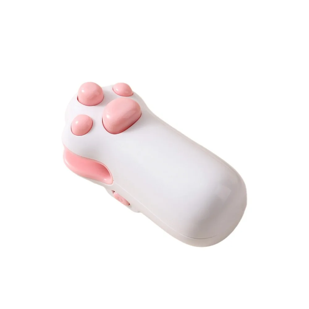 

Cartoon Plastic Bag Sealer Magnetic Cat Paw Shape Mini Sealing Machine Handheld Rechargeable Food Sealer Clip Food Storage