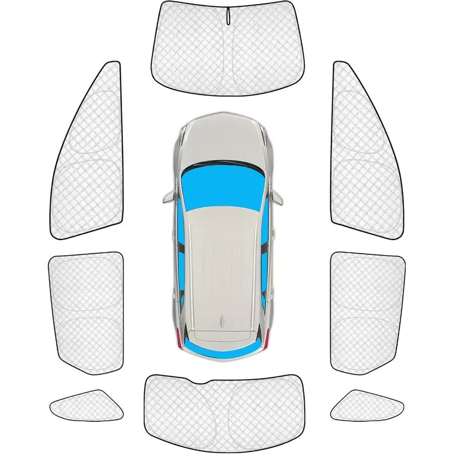 

8pcs Thicken Full Window Sun Shades for Cadillac XT5 20172025 Car Accessories Complete UV Protection and Blackout Privacy Windo