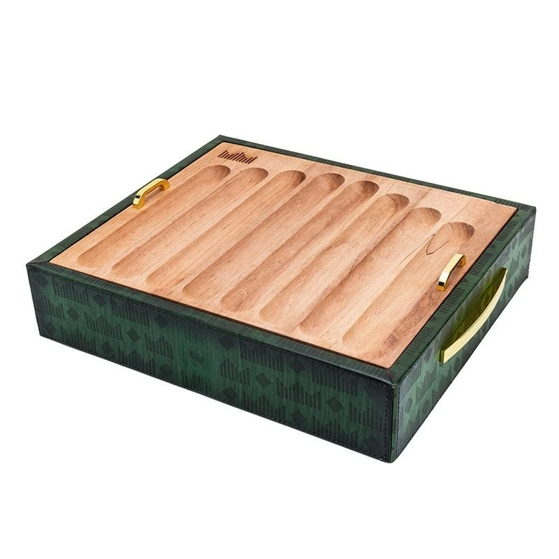 For Double Cedar Wood Cigar Display Tray, Portable Large Capacity Tray