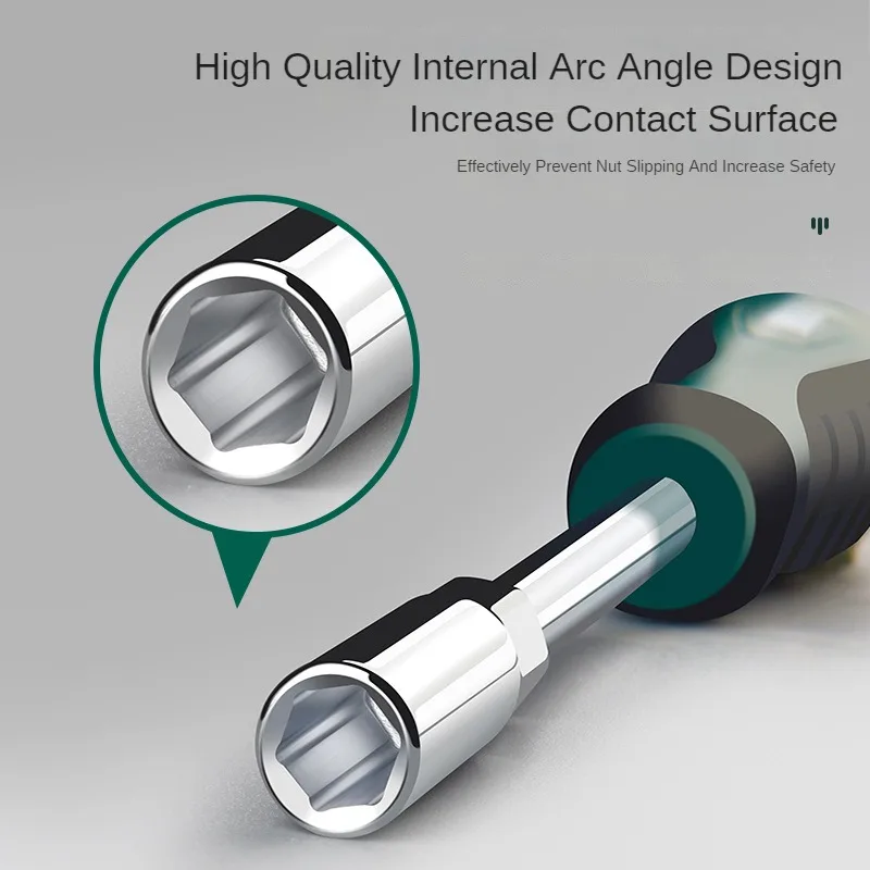 Screwdriver Socket Wrench Set M5 M4 External Hex Screwdriver  Hexagonal Nut Key Extend Driver 5.5 8 10 13 14 7mm Hand Tool