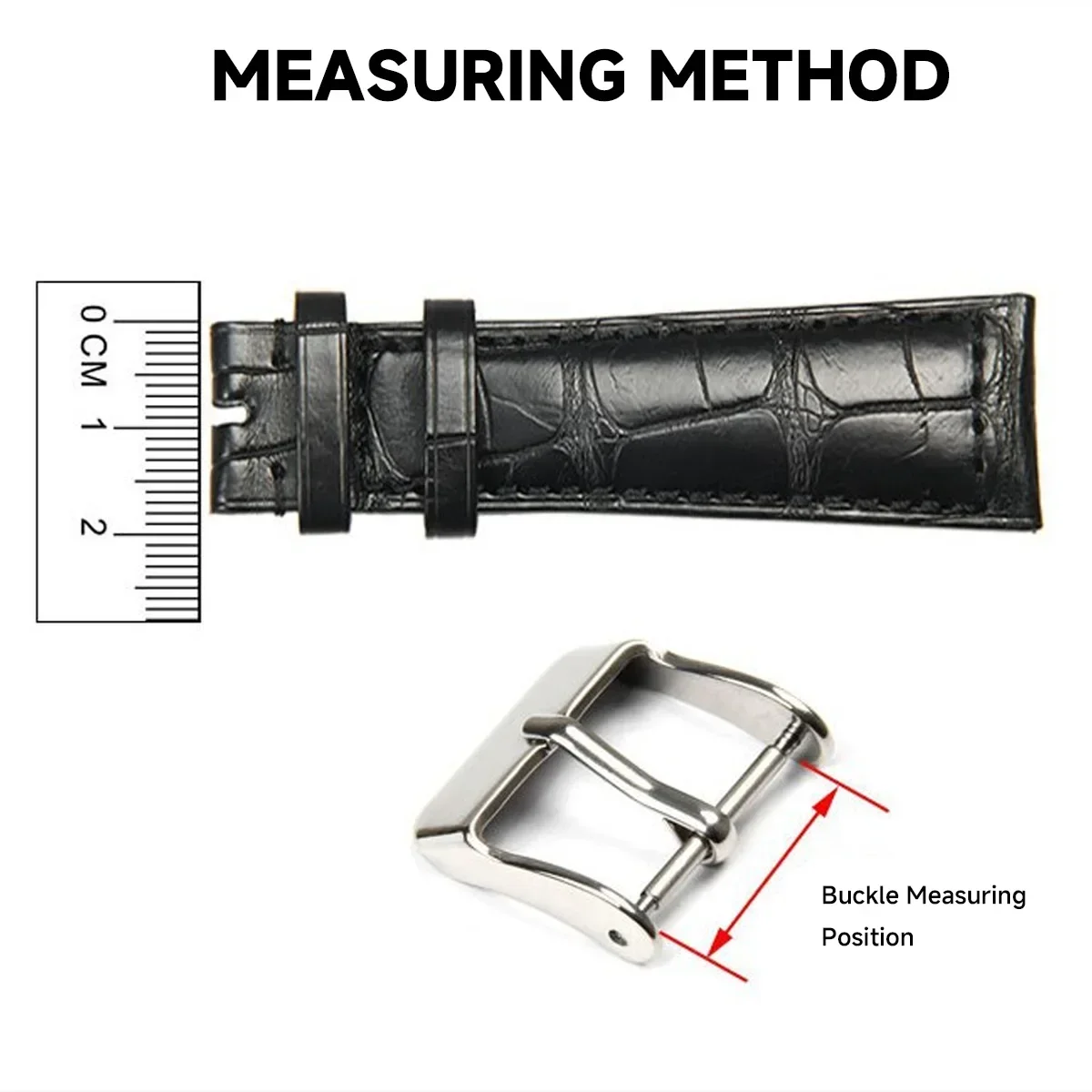 10/12/14/16/18/20/22/24mm Watchbands Buckle Stainless Steel Pin Clasp Watch Accessories Leather Band Strap Watch Buckle image 6