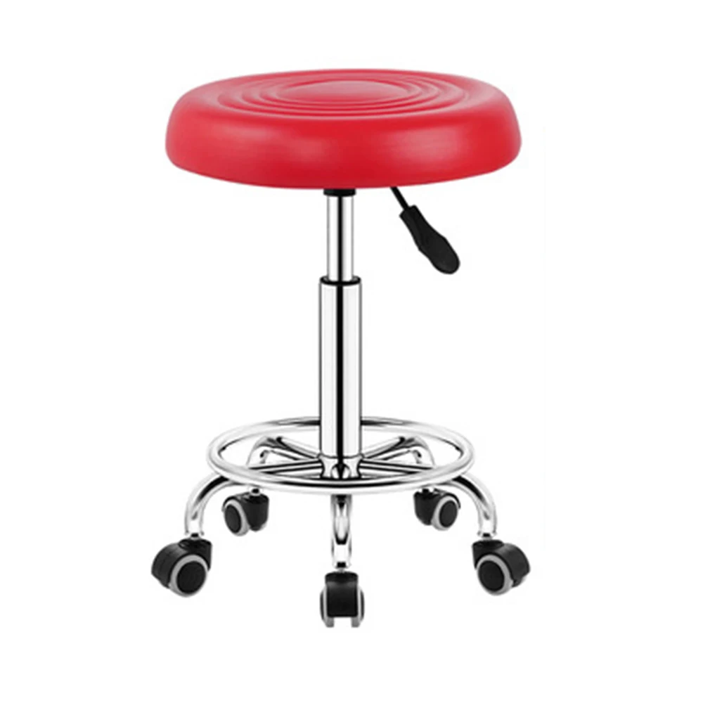 1 Pcs Bar stool  chair Barber shop stool Fashionable adjustable stool Roller skating rotating stool Laboratory Beauty Salon