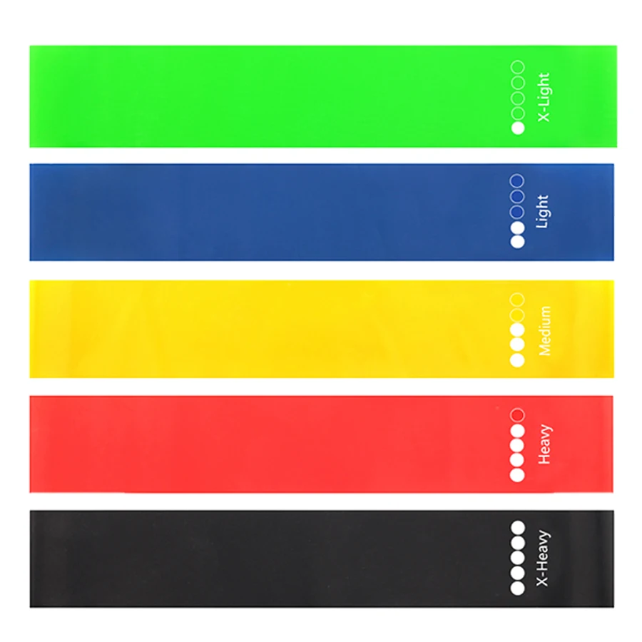 

5-Level Resistance Bands Set Elastic Rubber for Yoga Pilates Home Gym Fitness Exercise Workout Gym Accessories