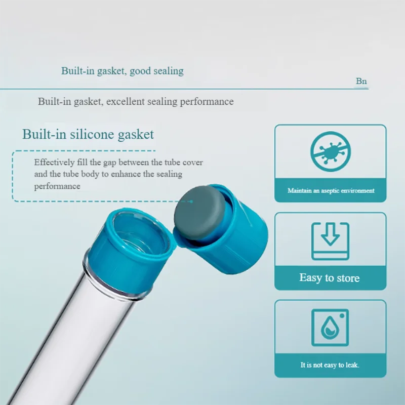 

50PCS 25ml 18*160mm disposable sterile test tube medium reagent dispensing tube microbial culture tube flat bottom test tube