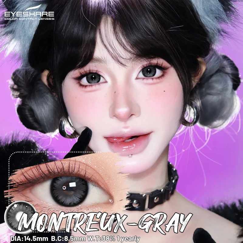 EYESHARE 1 Paar Anime Red Eye Linsen Farbkontaktlinsen Cosplay Blaue Augen Make-up Kontakt Halloween Rosa Kontakte Lila Linsen