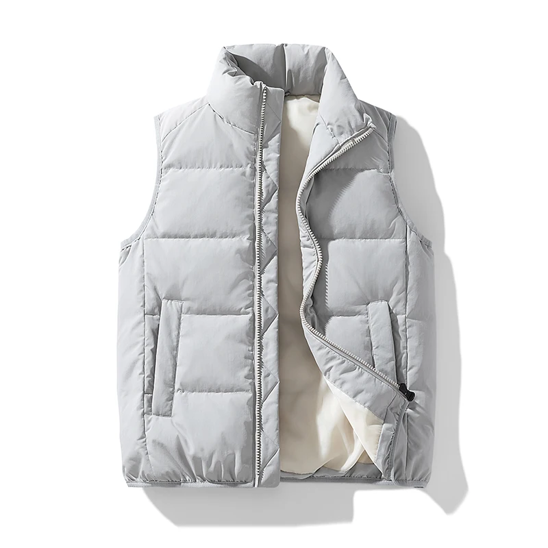 High Quality Duck Down Jacket Men Causal Fashion Vest Winter Warm Padded Waistcoat Lightweight Thick Sleeveless Coat Male Clothe
