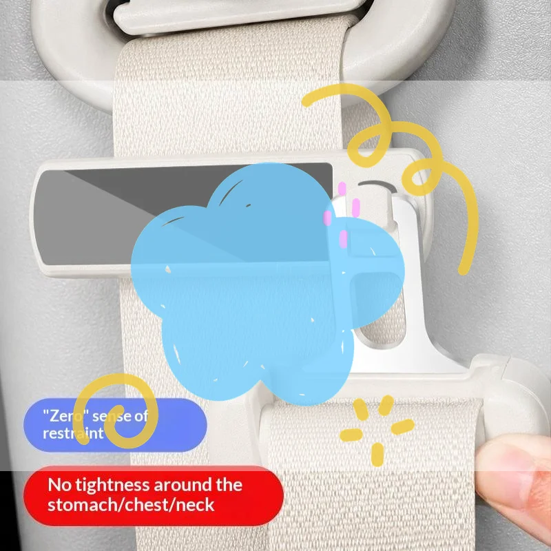 Adjustable Car Seat Belt Stopper ABS Texture Universal Seat Belt Fixing Clip Car Interior Accessories 2PCS
