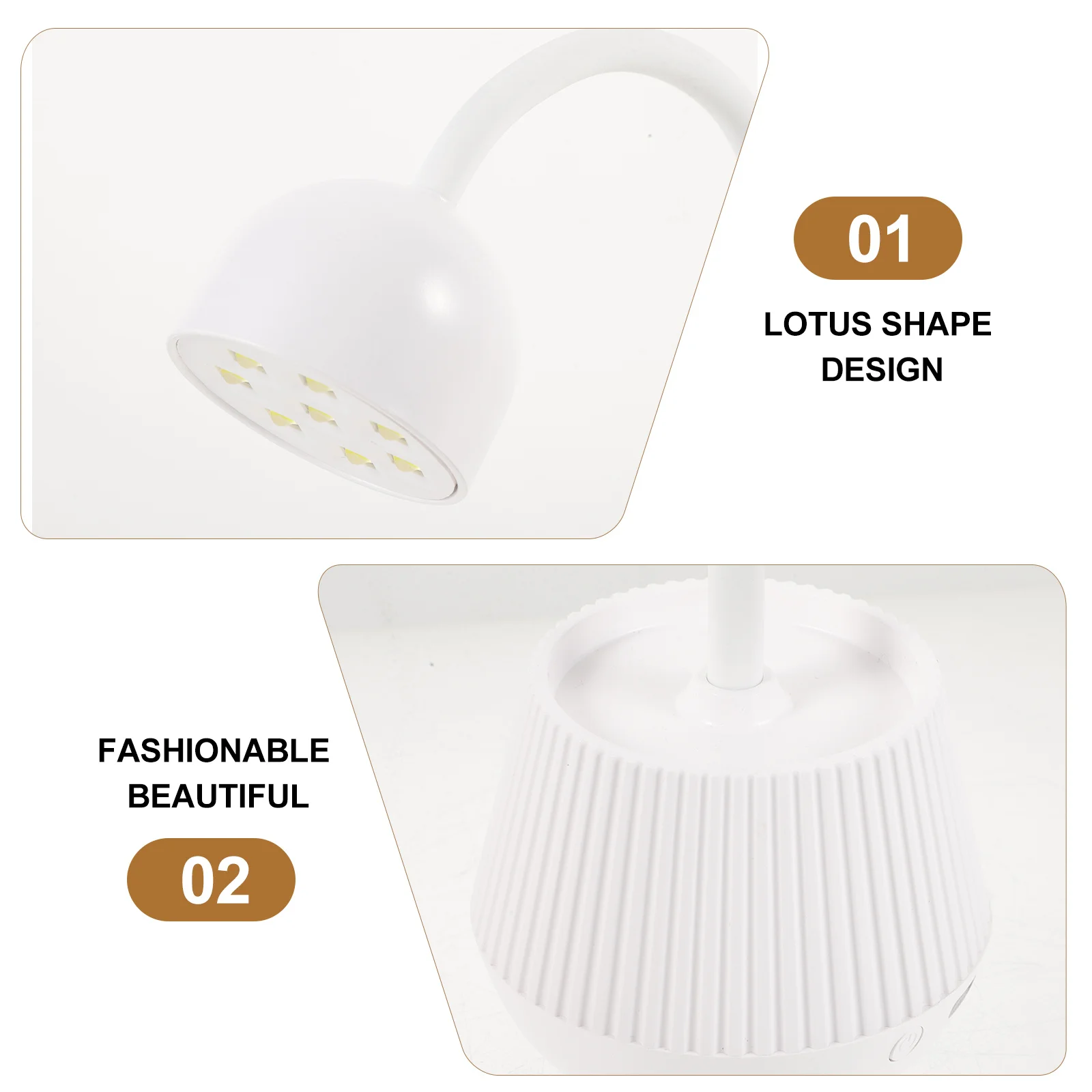 

Gel Nail Lamp with 360 Degree Bendable Neck LED Uv Light for Manicure Fast Curing Nail Art Dryer Suitable for Home and Salon Use