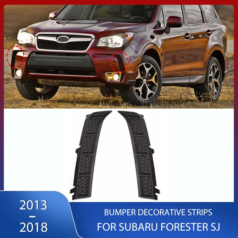 

Front Bumper Decorative Strips Fog Lamp Frame Fog Light Cover Trim For Subaru Forester SJ 2013 2014 2015 2016 2017 2018