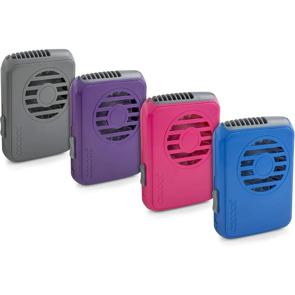 

Deluxe Personal Necklace Fan Hands Free Mini Cooling for Beach Sports Camping 4 Pack Random Colors