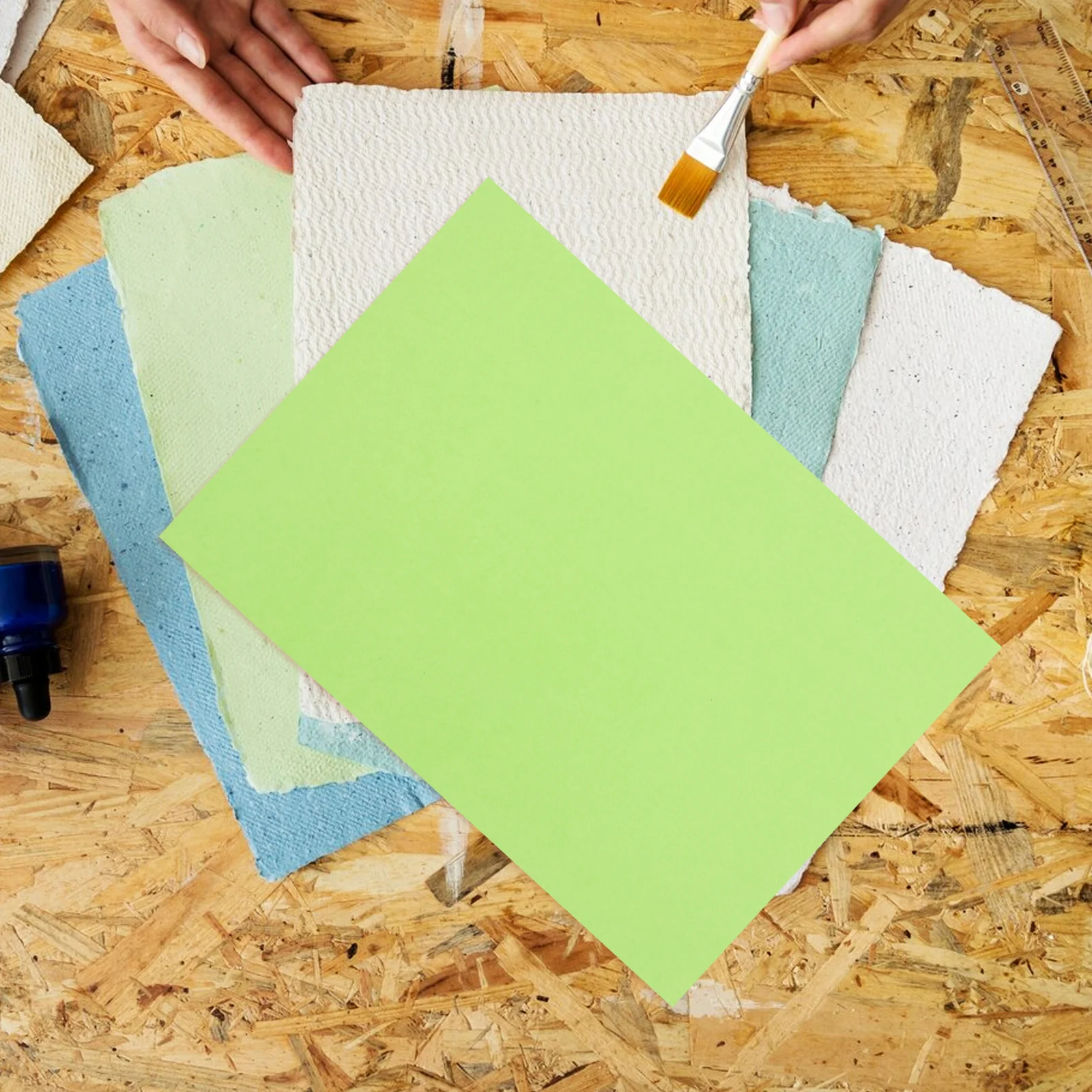 10 قطعة من أوراق البطاقات الملونة الناعمة باللون الأخضر لسكرابوكينغ لصنع البطاقات بنفسك لوازم مشروع العطلات