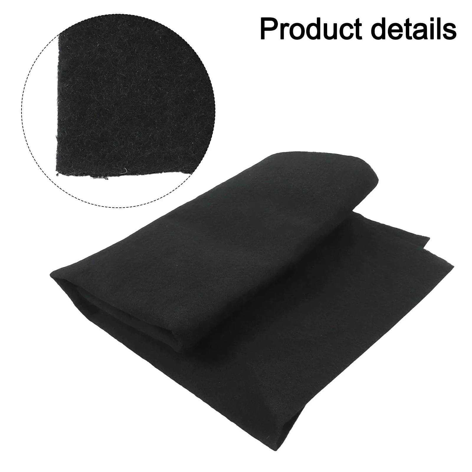 100cm*100cm*10mm Range Hood Filter Odour Prevention Filter Activated Carbon Material Car Air Conditioner Efficient Filtration