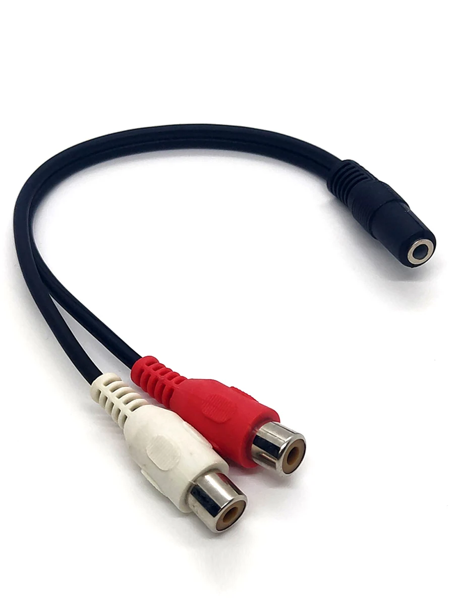 Audio Conversion Red And White Plug AV Cable 3.5Mm Lotus Revolving Female Port TV Set-Top Box Speaker Adapter Aux