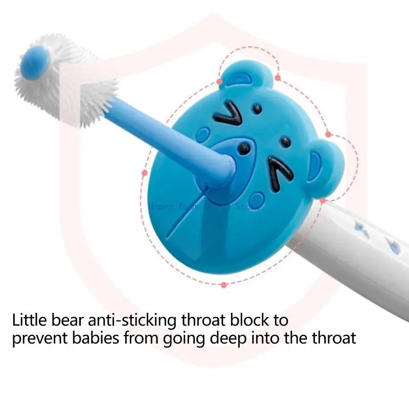 B2QD-cepillo dientes para bebé, 360 grados, cepillo dientes, cerdas suaves, cepillo dientes para niños 1 a 6