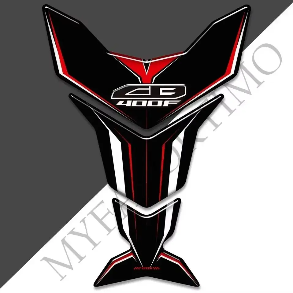 

Подходит для Honda CB400F CB 400F 400 F 3D наклейки Защитная накладка на бак Газ Мазут Комплект Колено Рыбья кость Эмблема Логотип