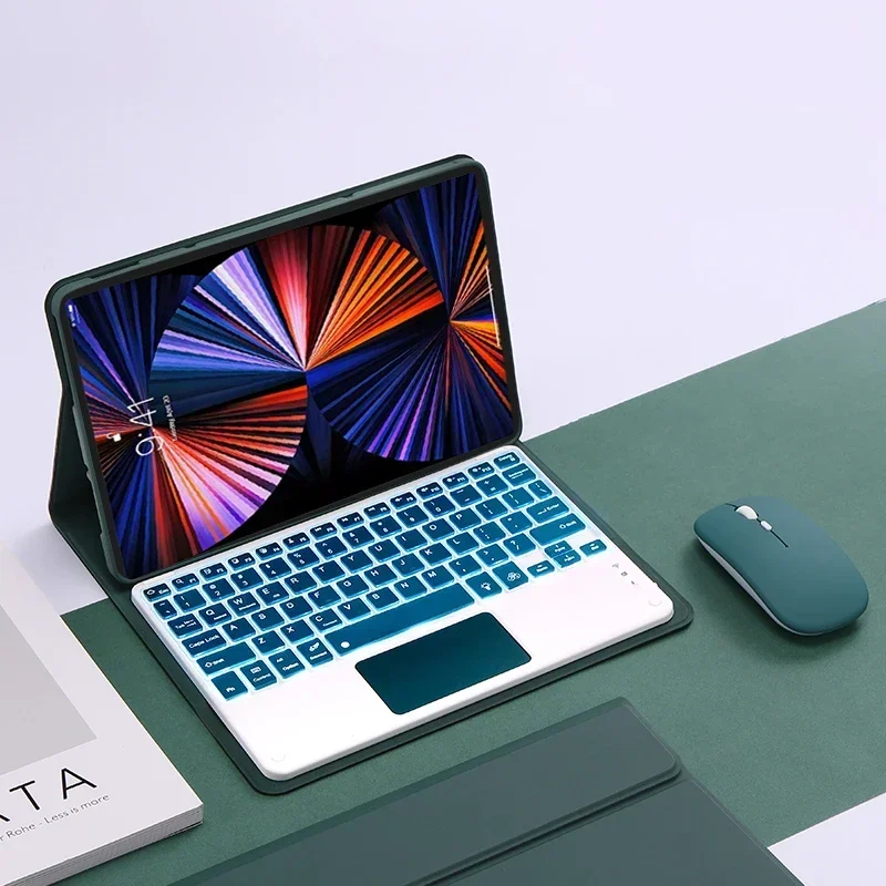 

Чехол с Bluetooth-клавиатурой с подсветкой для Xiaomi Pad 6 Pad 6 Pro, 11-дюймовый чехол для беспроводной клавиатуры, испанский, корейский, испанский, магнитный чехол