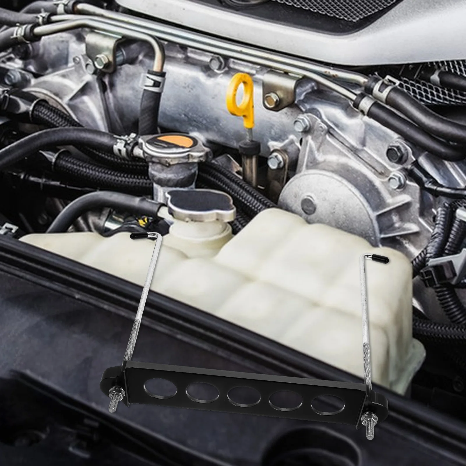 Staffa per auto Vassoio di montaggio in lega di alluminio Supporto sicuro per l'organizzatore del supporto della stabilità dell'alimentazione del veicolo Automotive