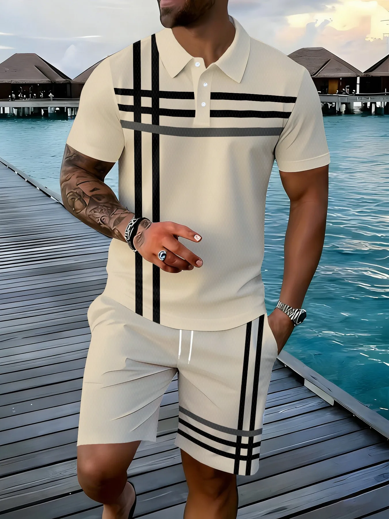 Ensemble de polos pour hommes  - Street Fashion American avis et prix