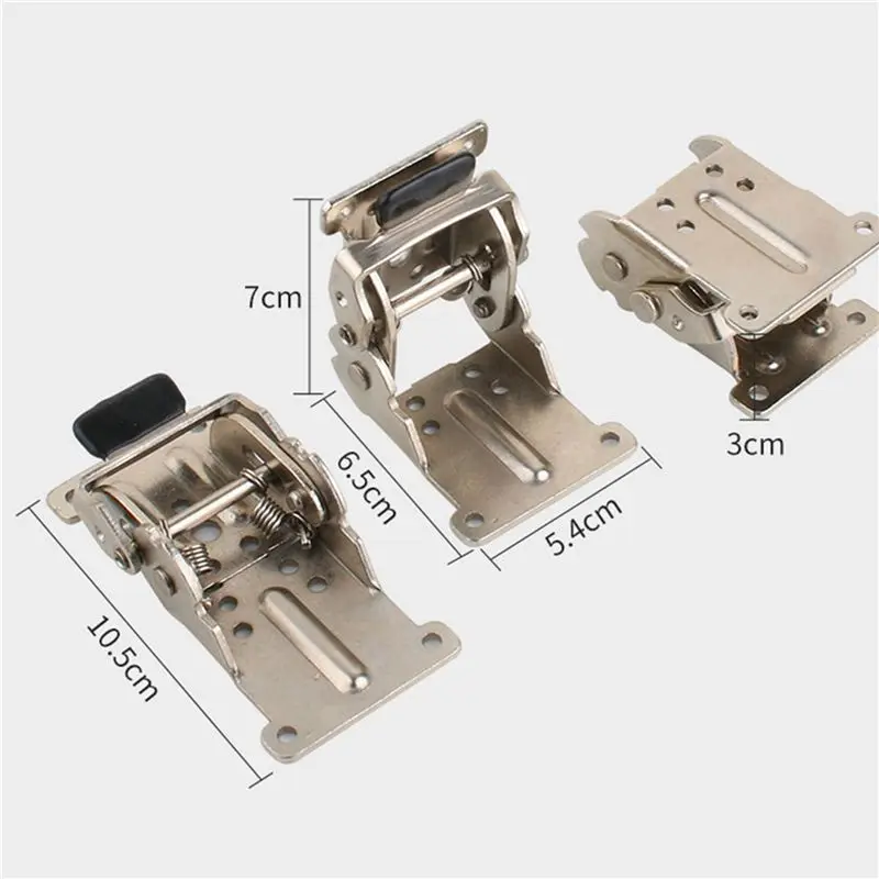 DT39 10PCS Self-Locking Folding Hinge, 180 Degree Table Leg Hinge, Silver Hardware Cabinet Hinge for Furniture DIY