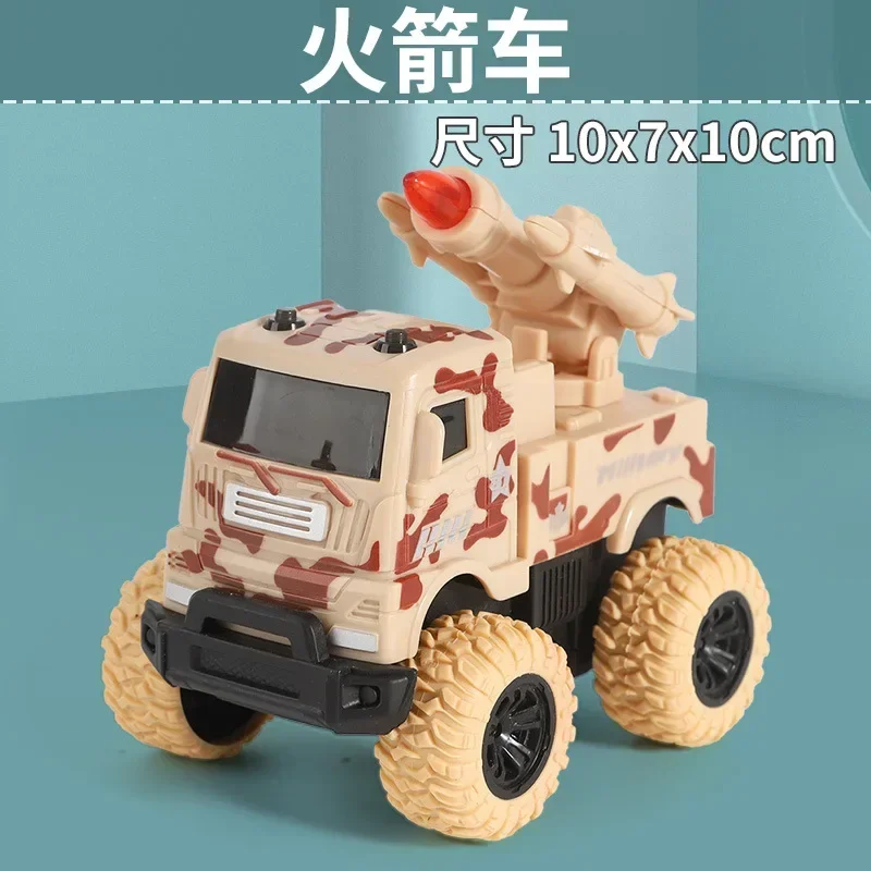 Mini Children\'s Simulation Inertial Engineering Fire Truck Stirring Truck Digging Car Pull Back Car Toys Model Classic Toys