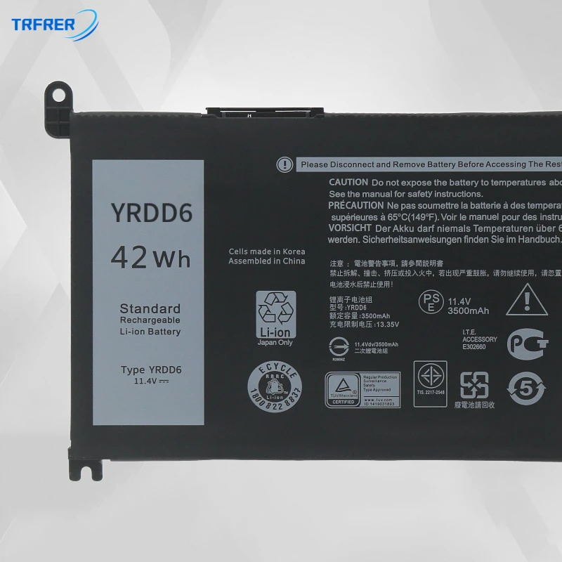 NG YRDD6 Laptop battery For Dell Inspiron 5482 5480 5481 5485 5491 5591 5593 3583 3593 3793 5584 5493
