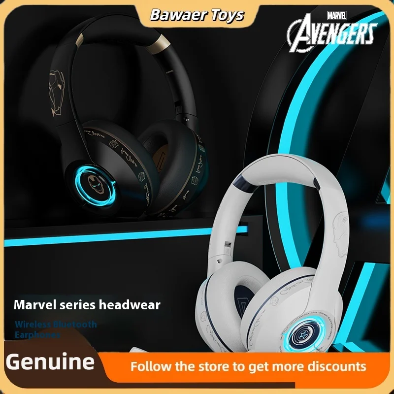 

Marvel Peripheral Iron Man Black Panther Captain America Mr18 Active Noise Cancellation Anc Wireless Bluetooth Headset Computer